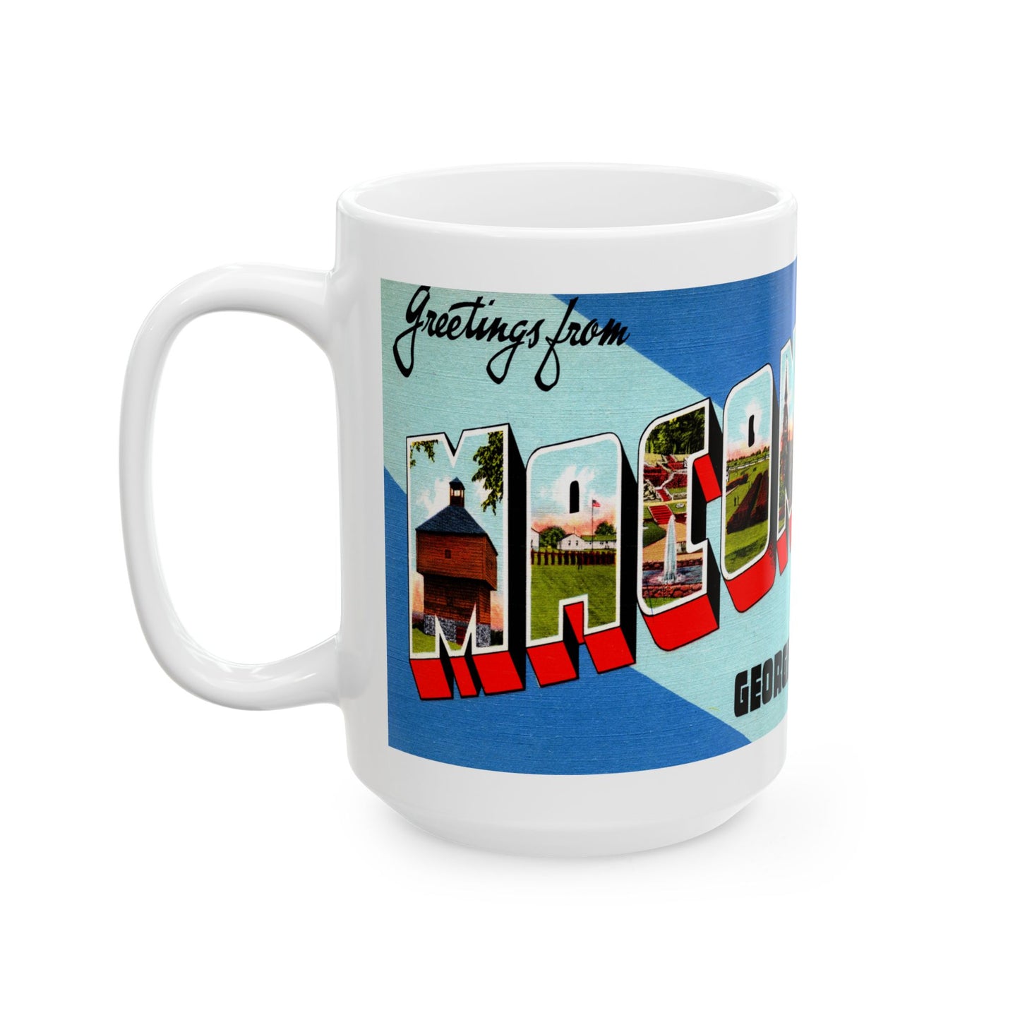 Memebly Scenic Vintage Greetings from Macon GA Coffee Mug