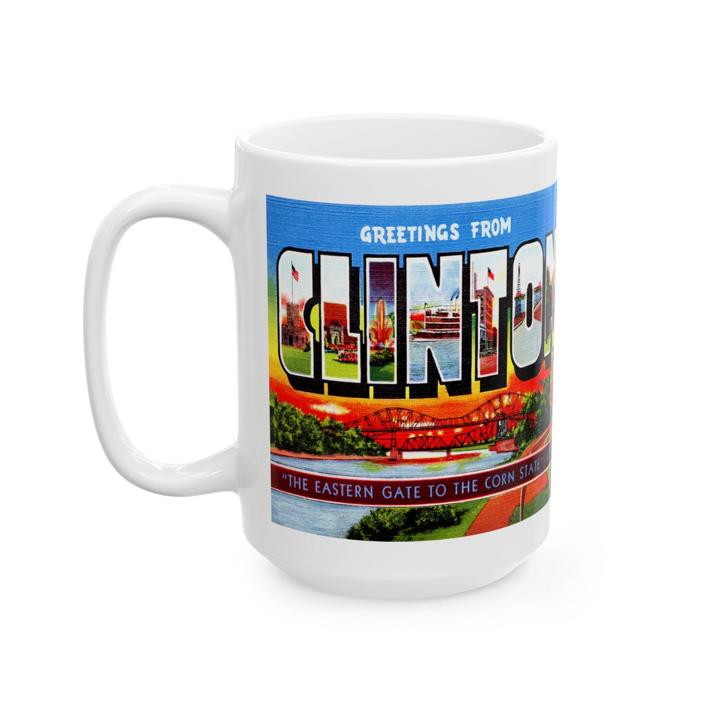 Memebly Vintage Greetings from Clinton IA Coffee Mug