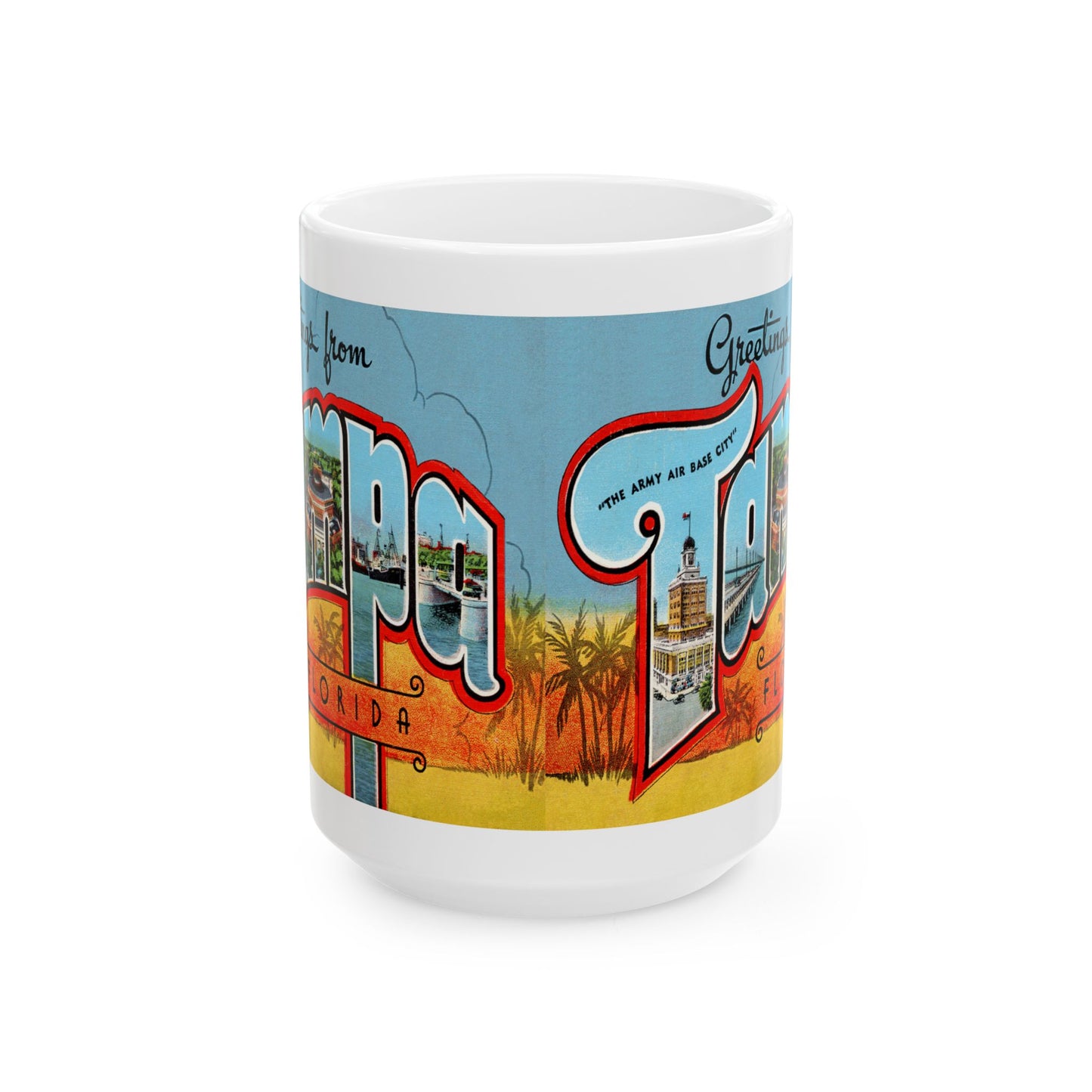 Memebly Retro Greetings from Tampa FL Coffee Mug