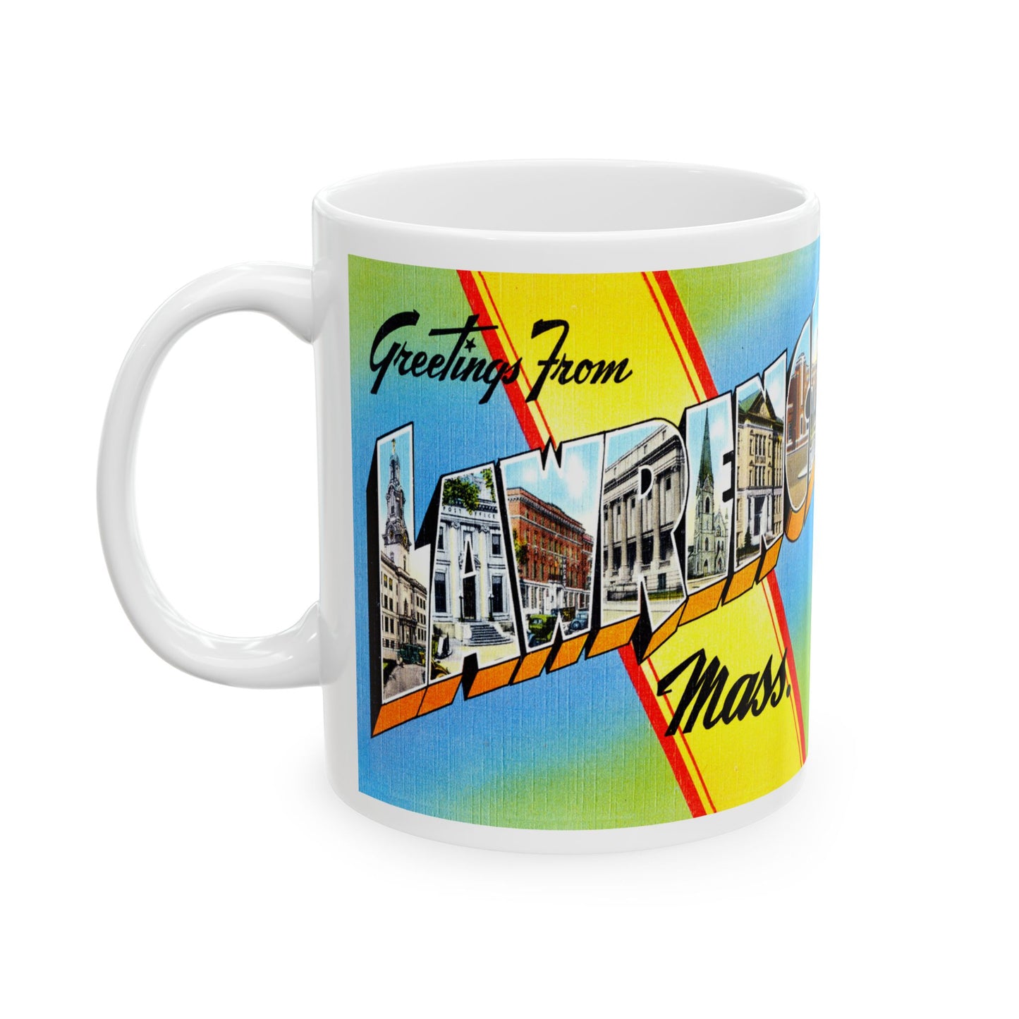 Memebly Retro Greetings from Lawrence MA Massachusetts Coffee Mug