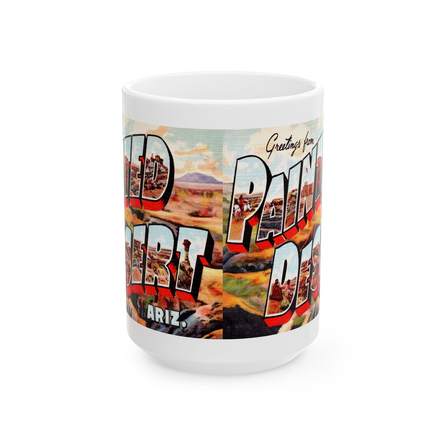 Memebly Vintage Greetings from Painted Desert AZ Coffee Mug