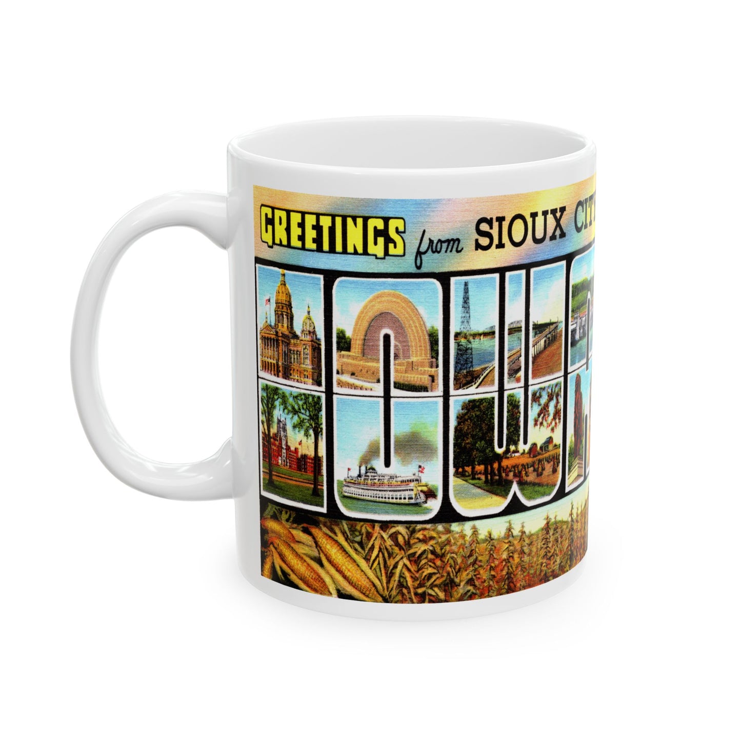 Memebly Retro Greetings from Sioux City IA Coffee Mug