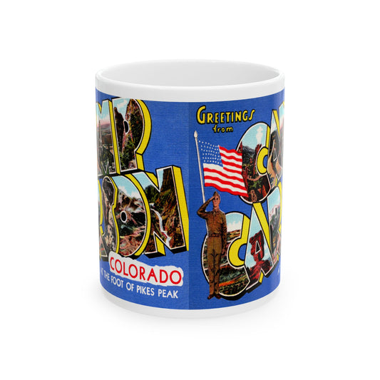 Memebly Vintage Greetings from Camp Fort Carson Colorado Coffee Mug