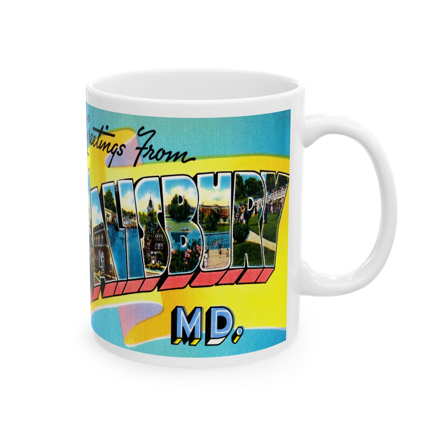 Memebly Vintage Greetings from Salisbury MD Coffee Mug