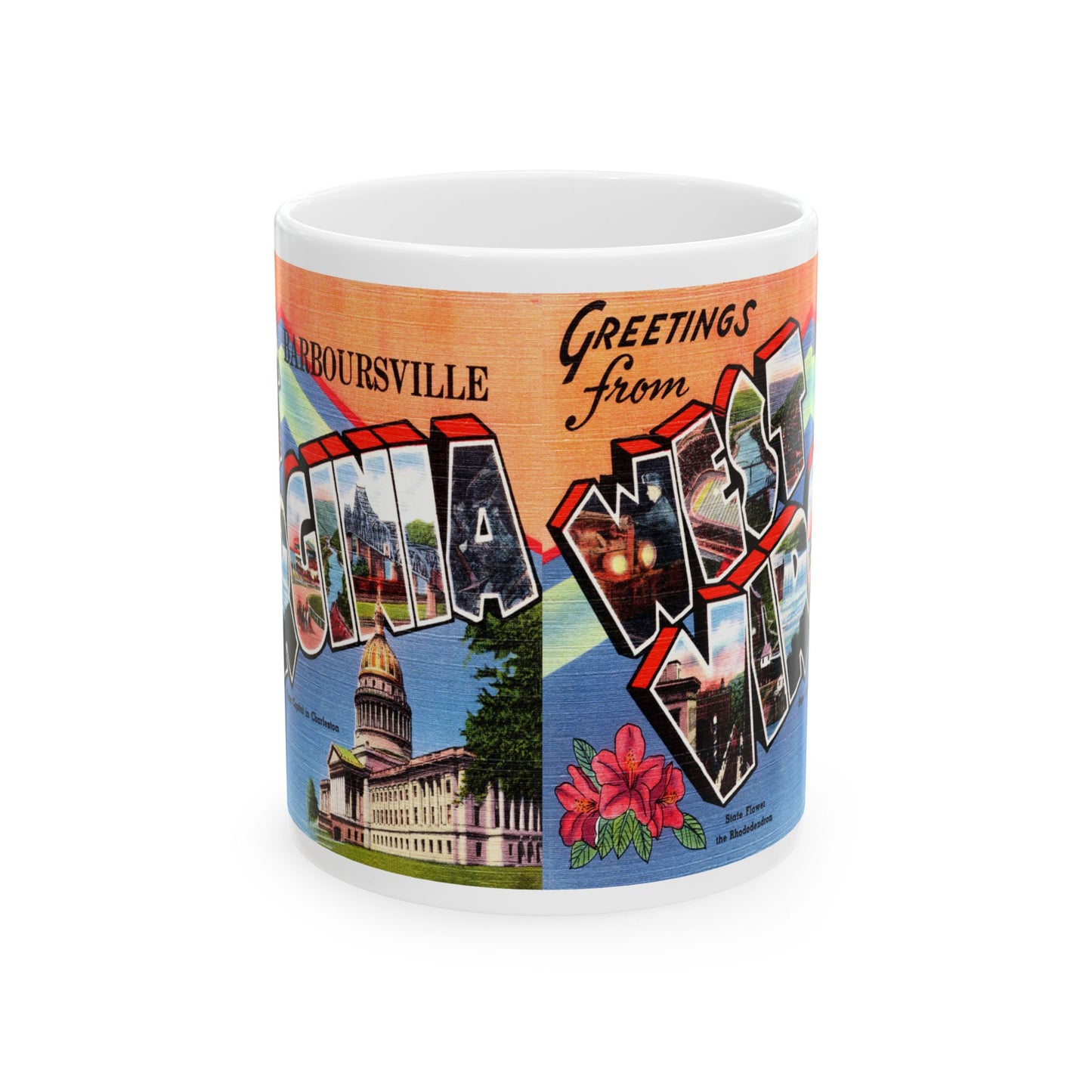 Memebly Vintage Greetings from Barboursville WV West Virginia Coffee Mug