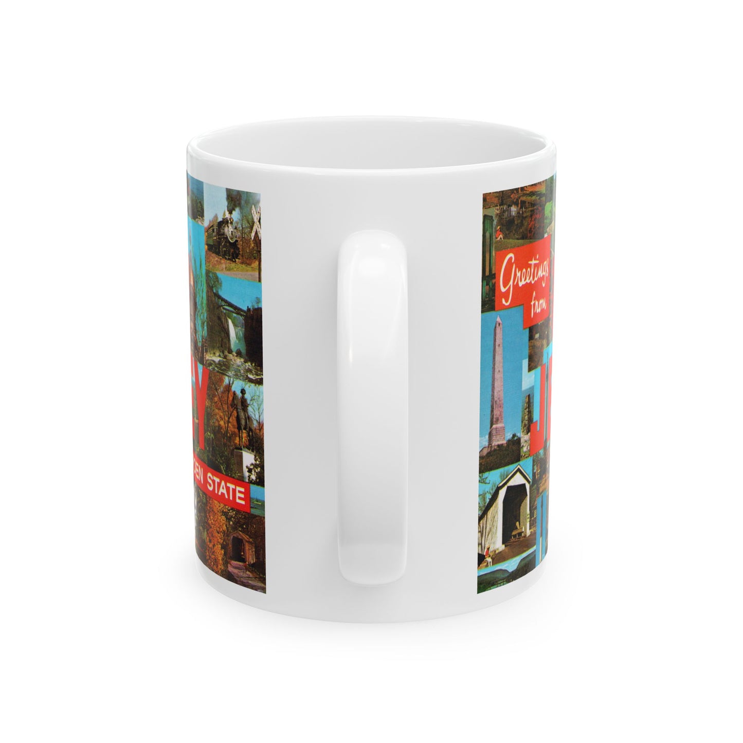 Memebly Vintage 1950s Greetings from New Jersey NJ Coffee Mug