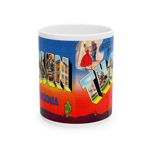 Memebly Vintage Greetings from Tuscon AZ Arizona Coffee Mug