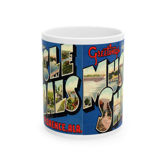 Memebly Retro Greetings from Muscle Shoals AL Coffee Mug