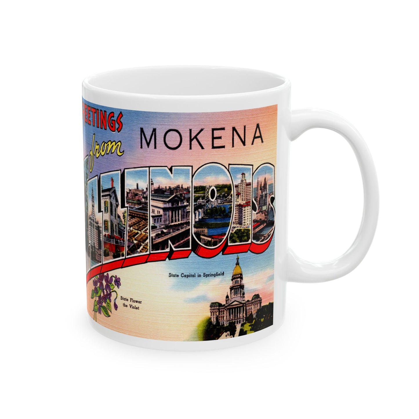 Memebly Vintage Greetings from Mokena IL Coffee Mug