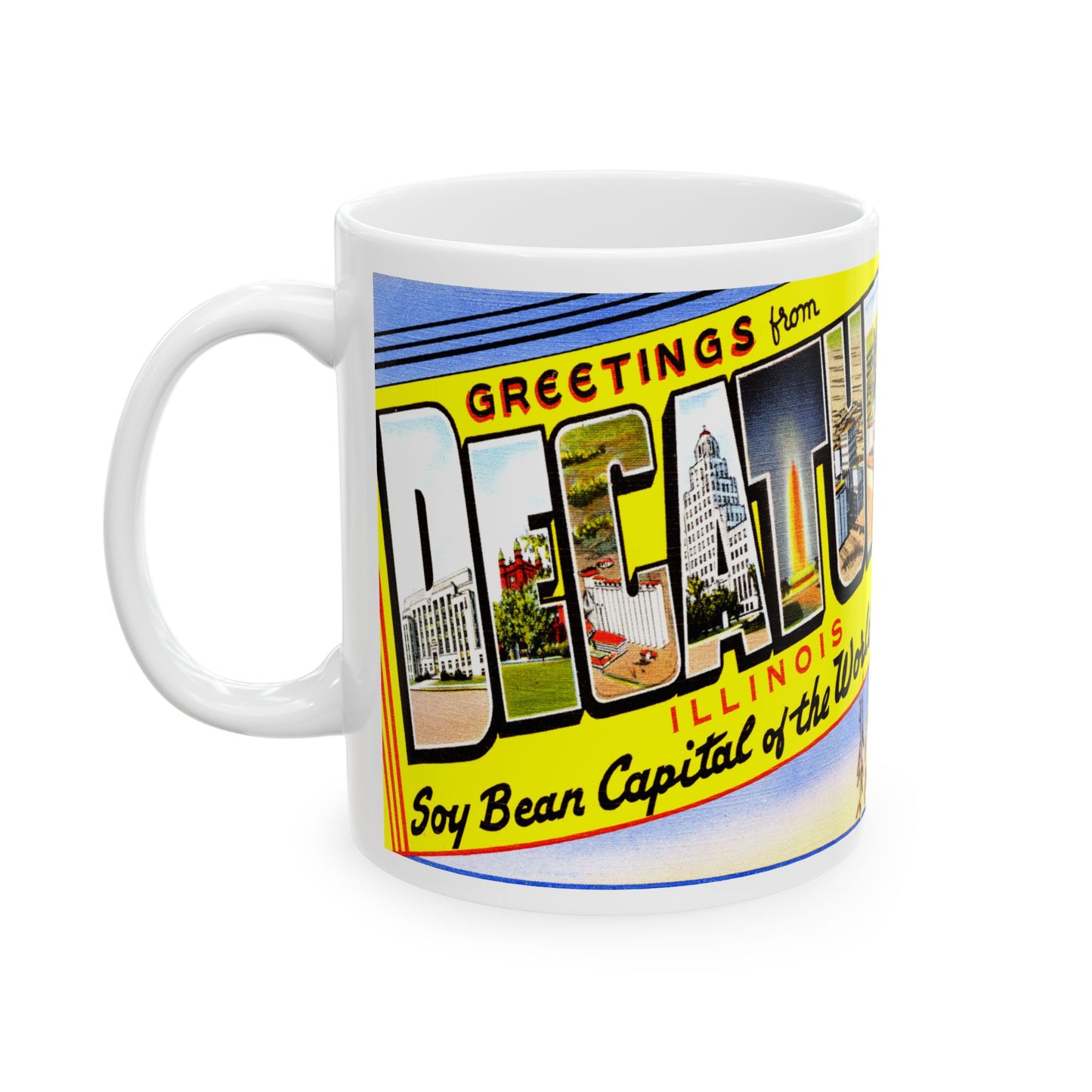 Memebly Vintage Greetings from Decatur IL Coffee Mug