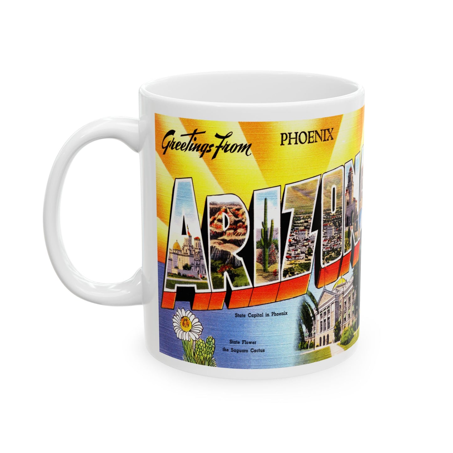 Memebly Retro Greetings from Phoenix AZ Arizona Coffee Mug