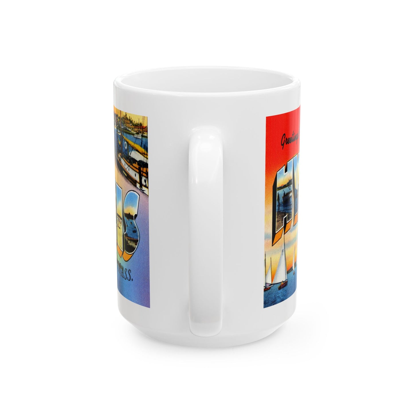 Memebly Vintage Greetings from Hyannis Cape Cod MA Massachusetts Coffee Mug