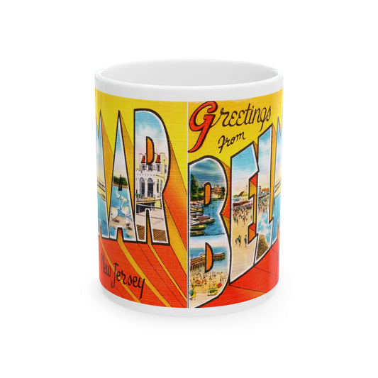 Memebly Colorful Vintage Greetings from Belmar NJ New Jersey Coffee Mug