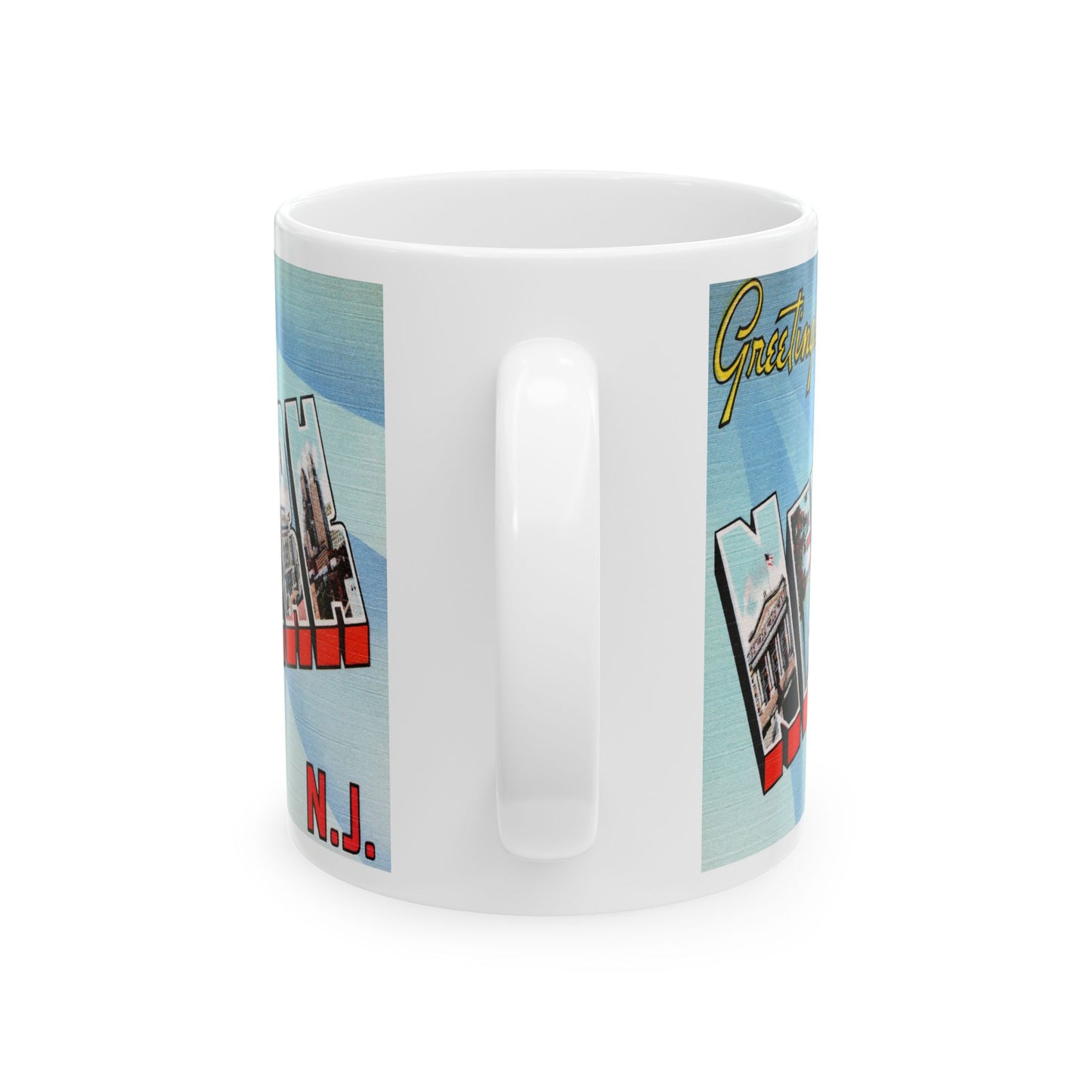 Memebly Vintage Greetings from Newark NJ New Jersey Coffee Mug