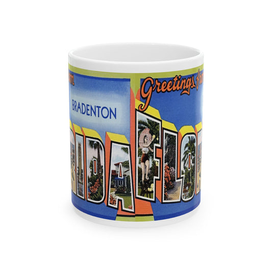 Memebly Vintage Greetings from Bradenton FL Florida Coffee Mug