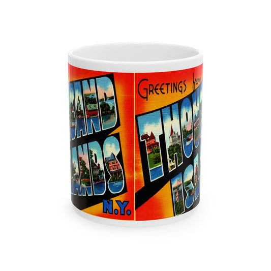 Memebly Vintage Greetings from Thousand Islands NY New York Coffee Mug