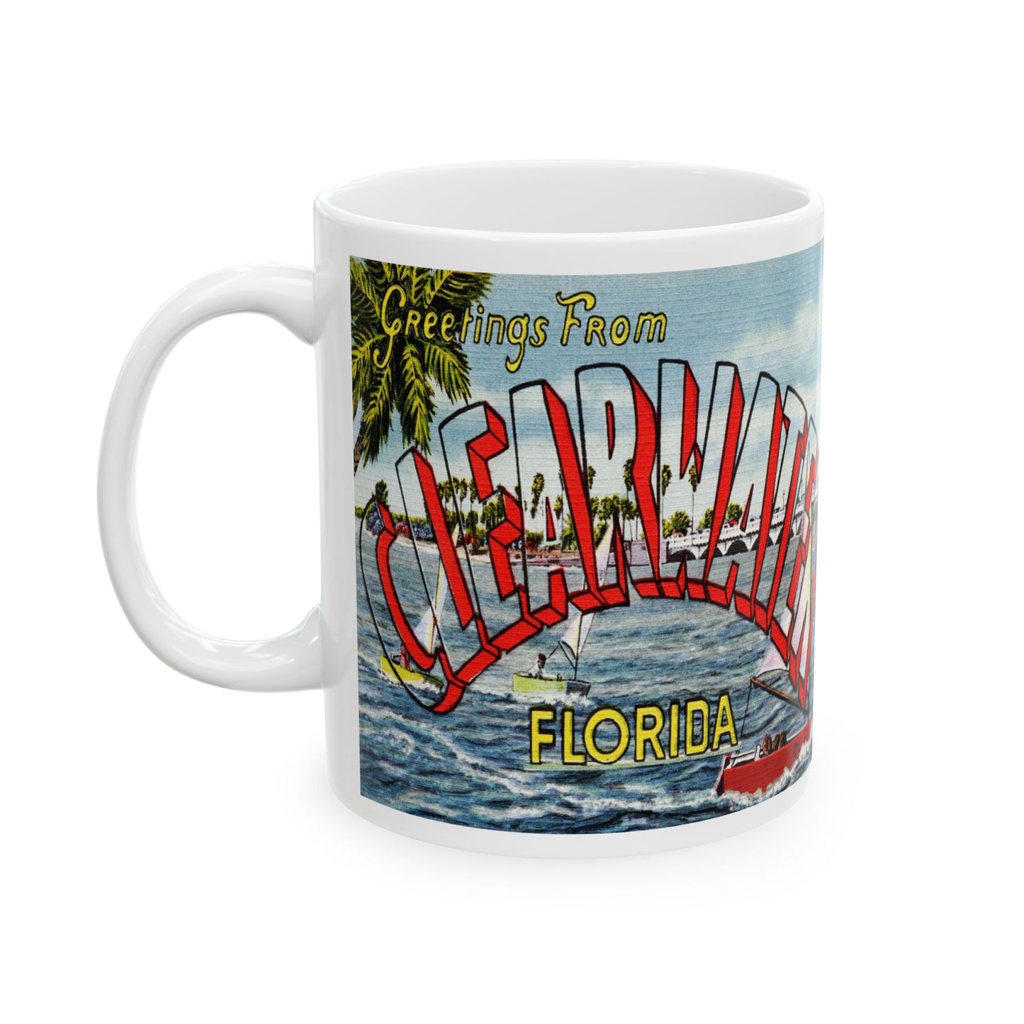 Memebly Retro Greetings from Clearwater FL Florida Coffee Mug