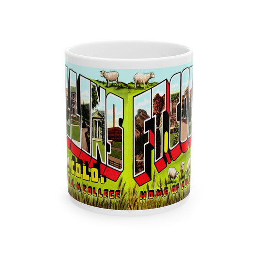 Memebly Vintage Greetings from Fort Collins CO Colorado Coffee Mug