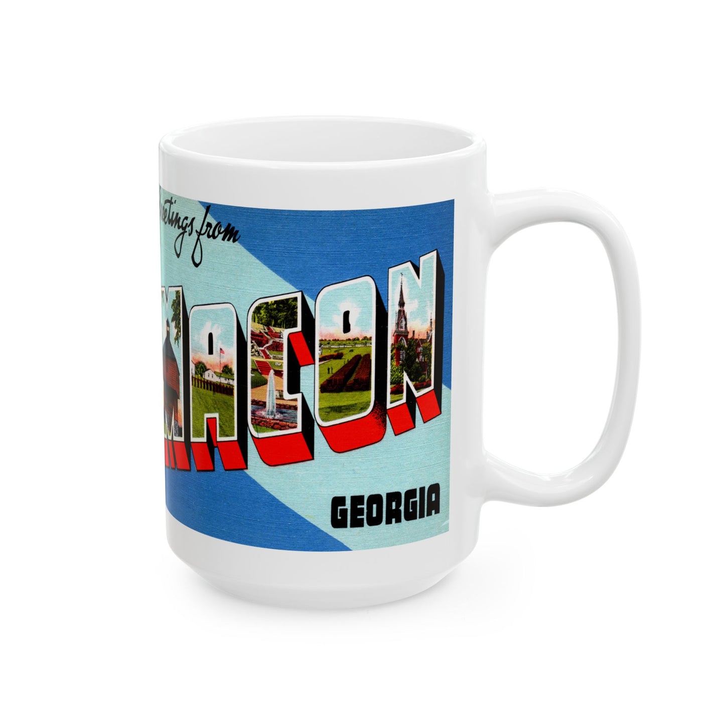 Memebly Scenic Vintage Greetings from Macon GA Coffee Mug