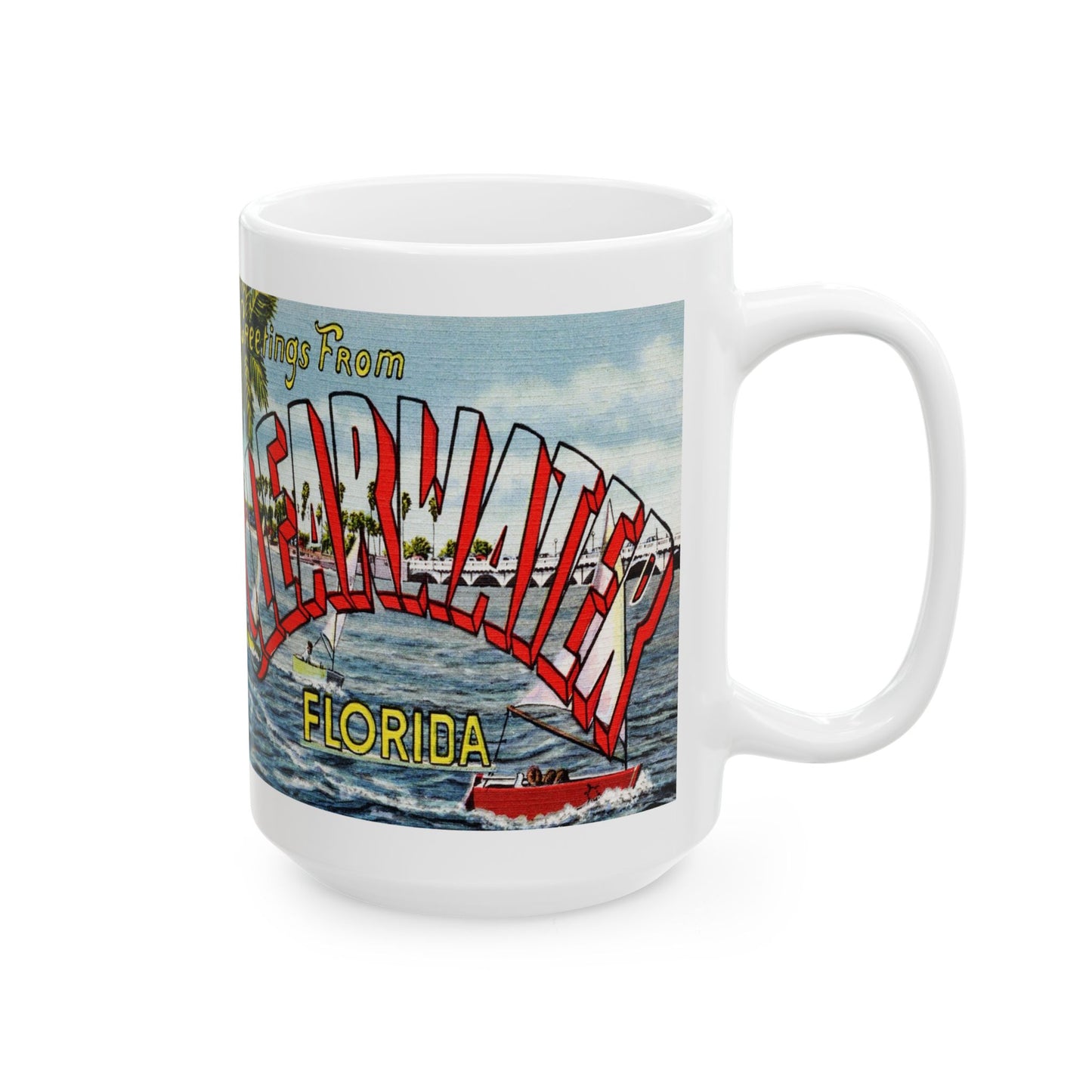 Memebly Retro Greetings from Clearwater FL Florida Coffee Mug