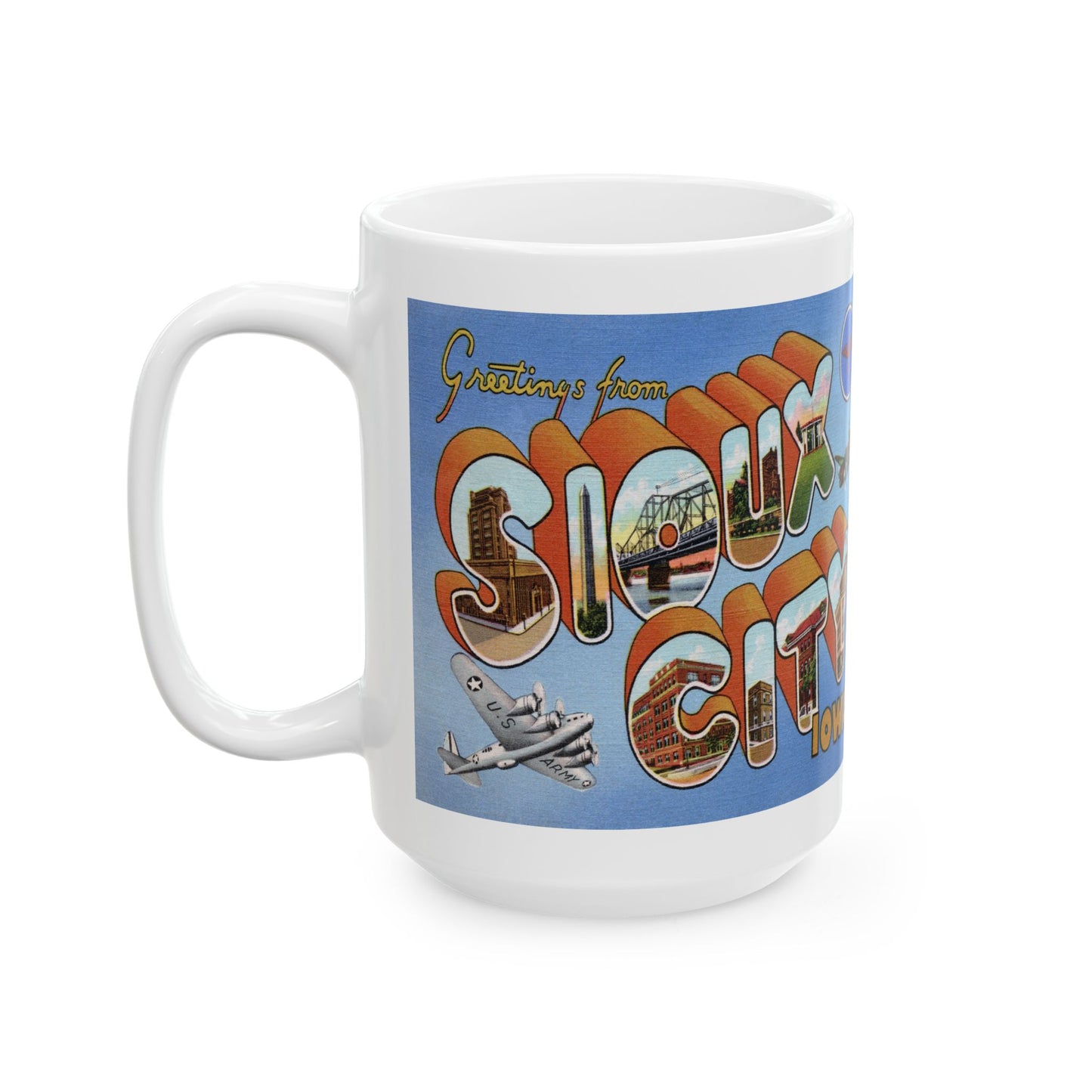 Memebly Scenic Vintage Greetings from Sioux City IA Coffee Mug