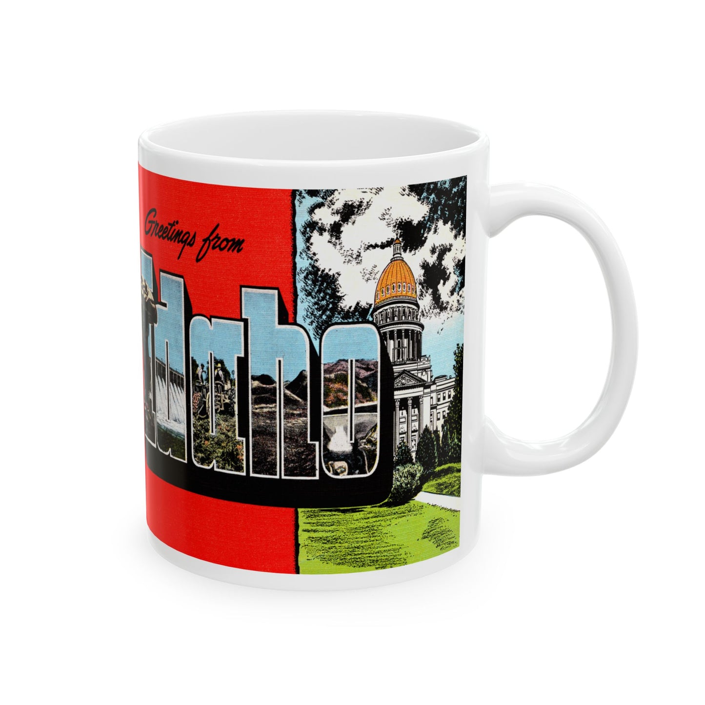 Memebly Retro Greetings from Idaho Coffee Mug