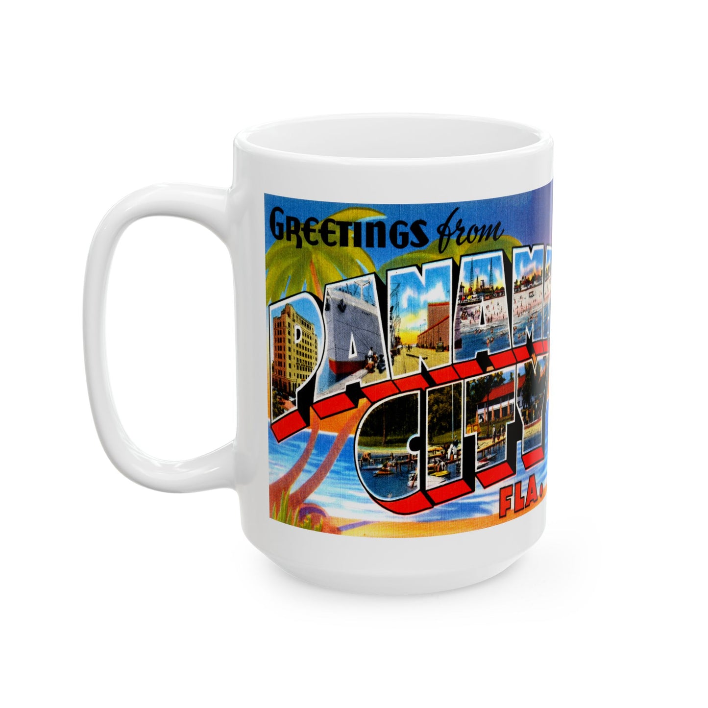 Memebly Retro Greetings from Panama City FL Florida Coffee Mug