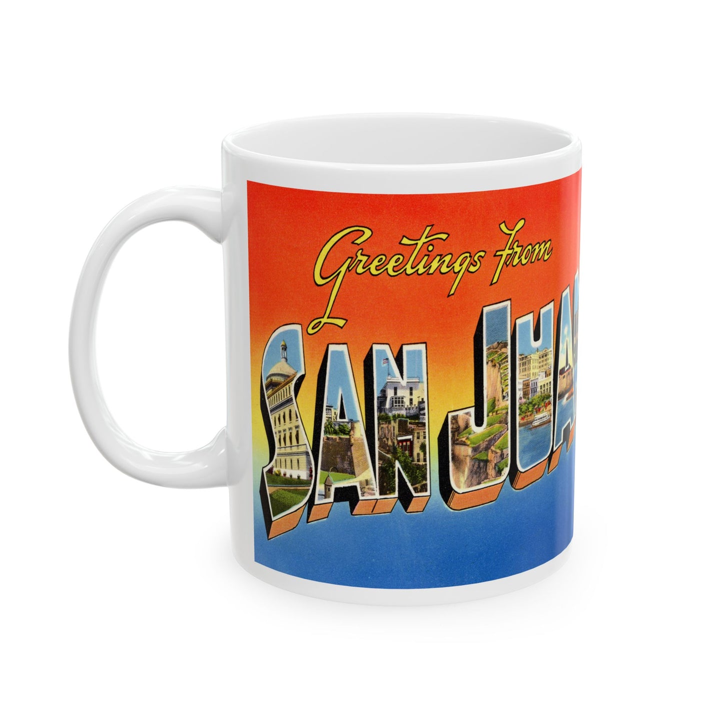 Memebly Vintage Greetings from San Juan Puerto Rico Coffee Mug