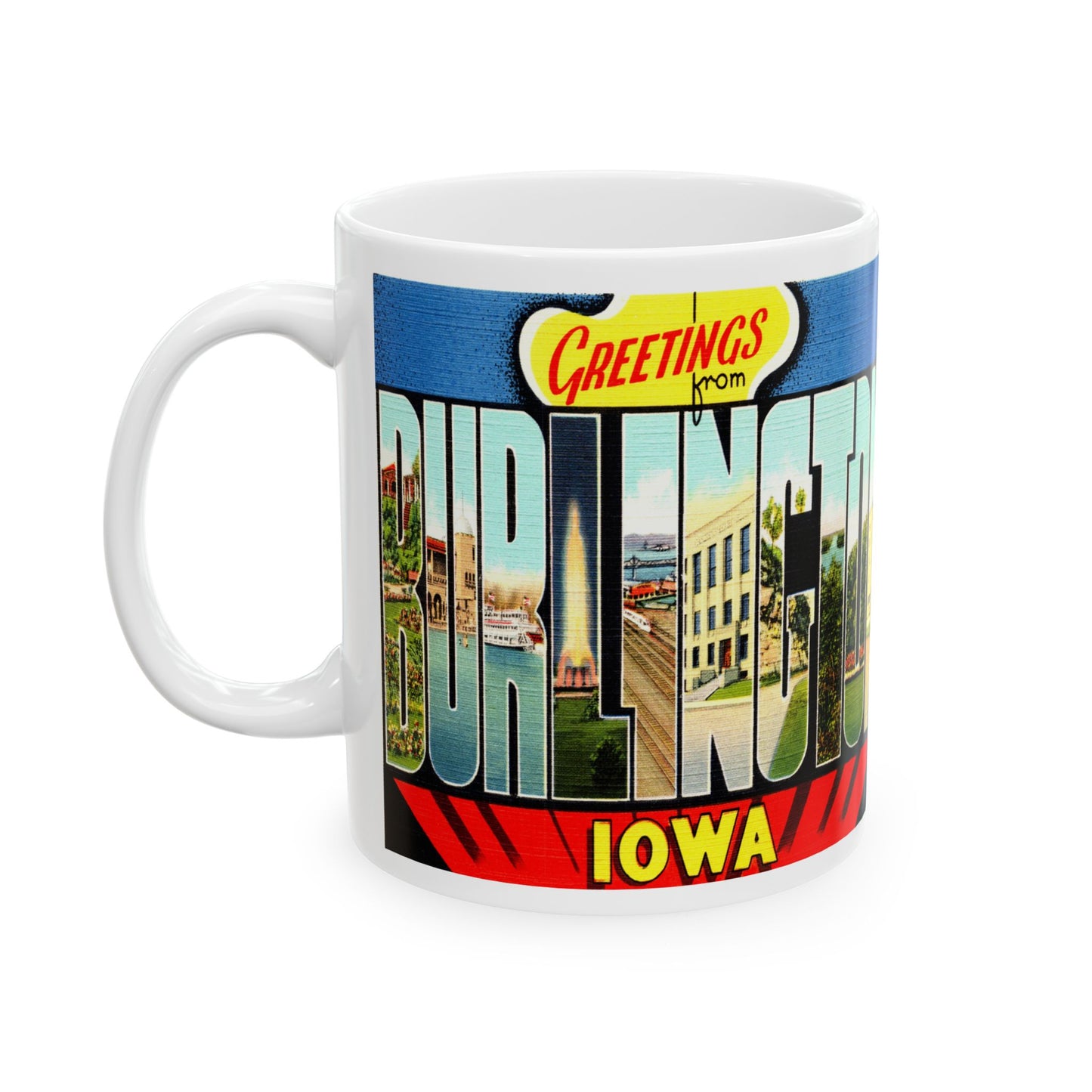 Memebly Vintage Greetings from Burlington IA Coffee Mug