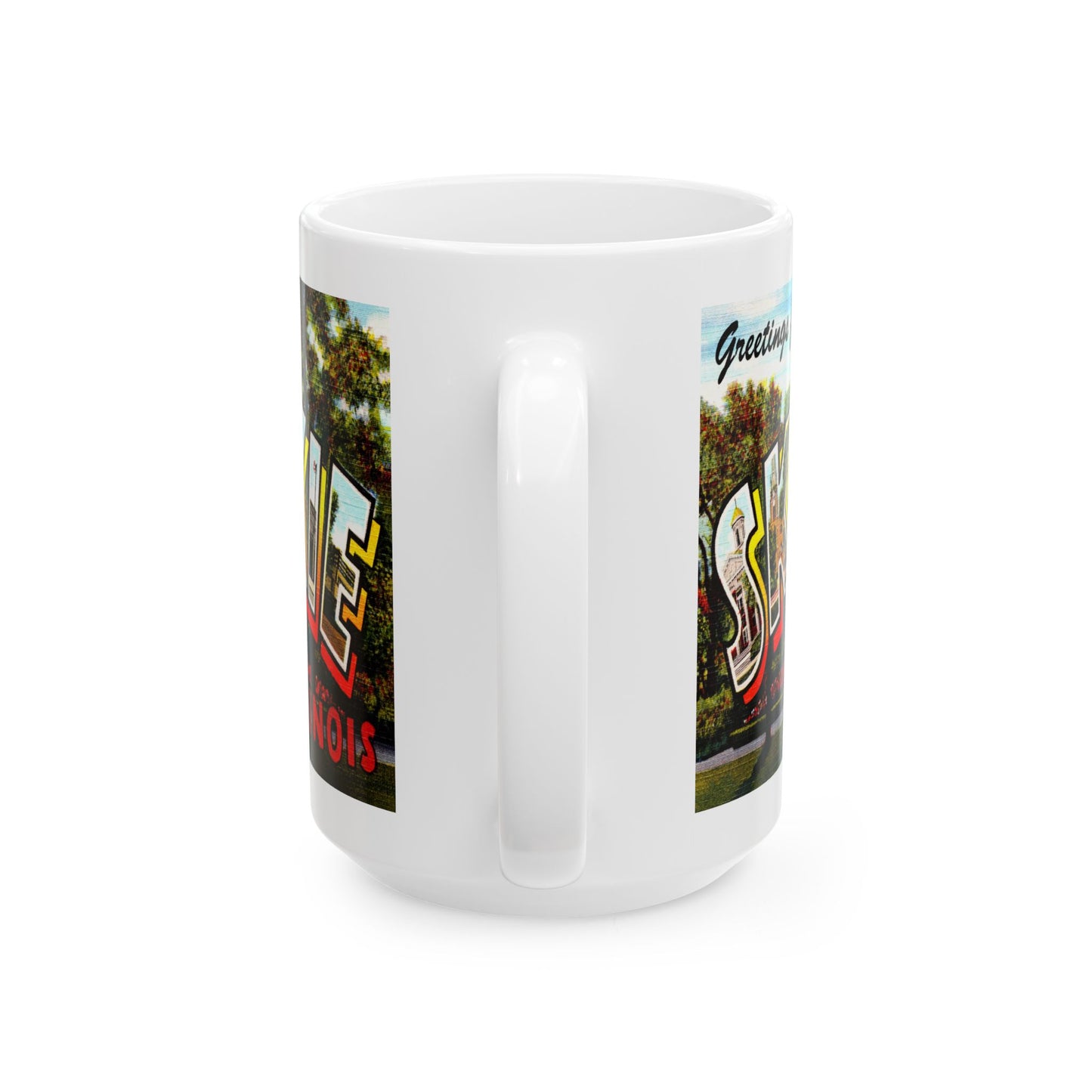 Memebly Scenic Vintage Greetings from Skokie IL Illinois Coffee Mug