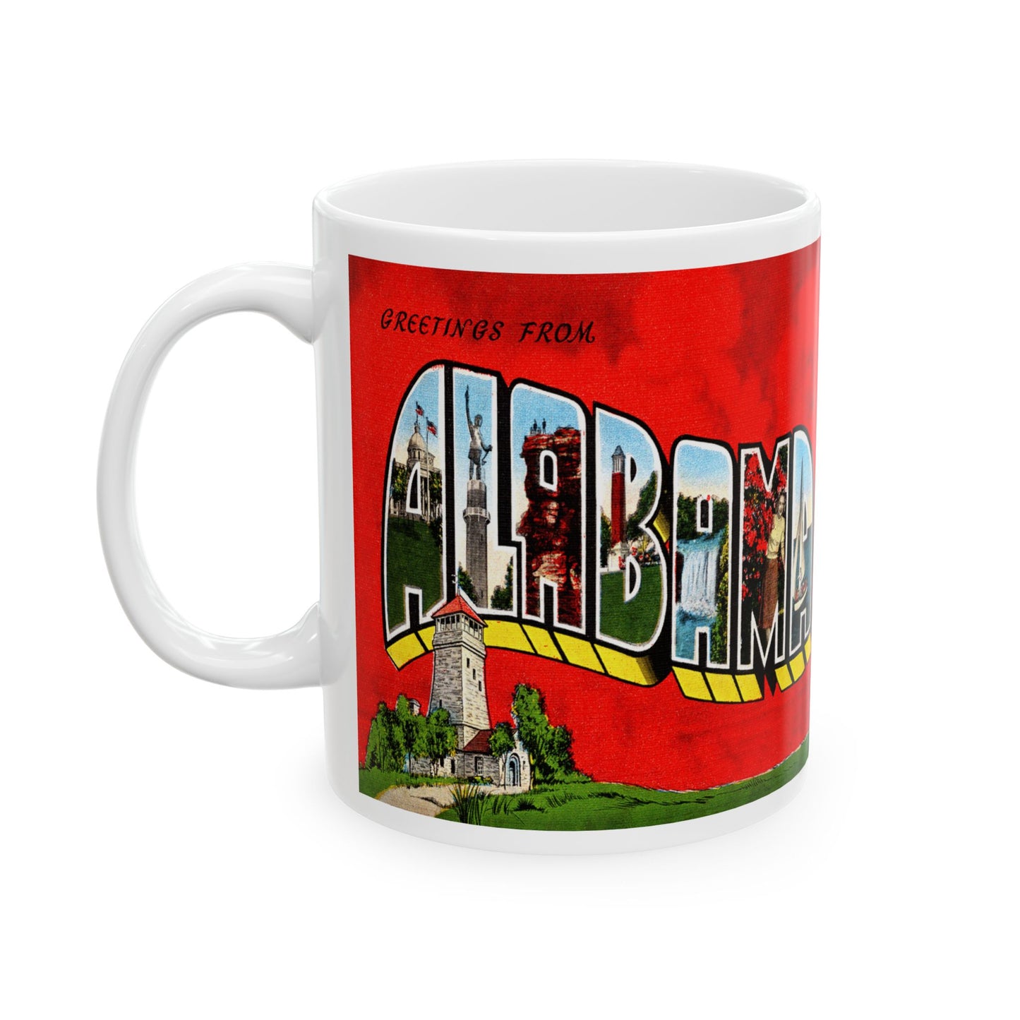 Memebly Colorful Greetings from Alabama Coffee Mug