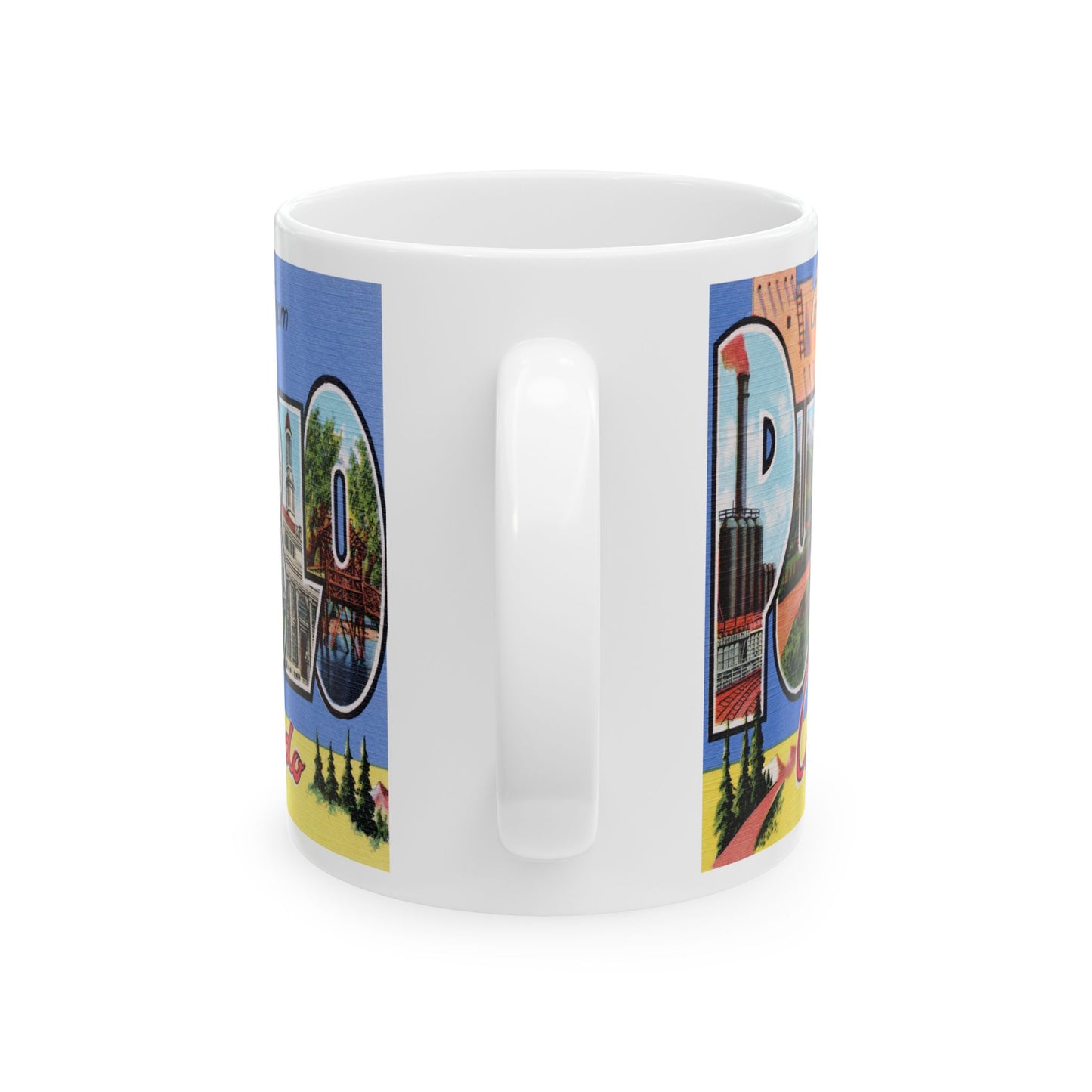 Memebly Retro Greetings from Pueblo CO Colorado Coffee Mug