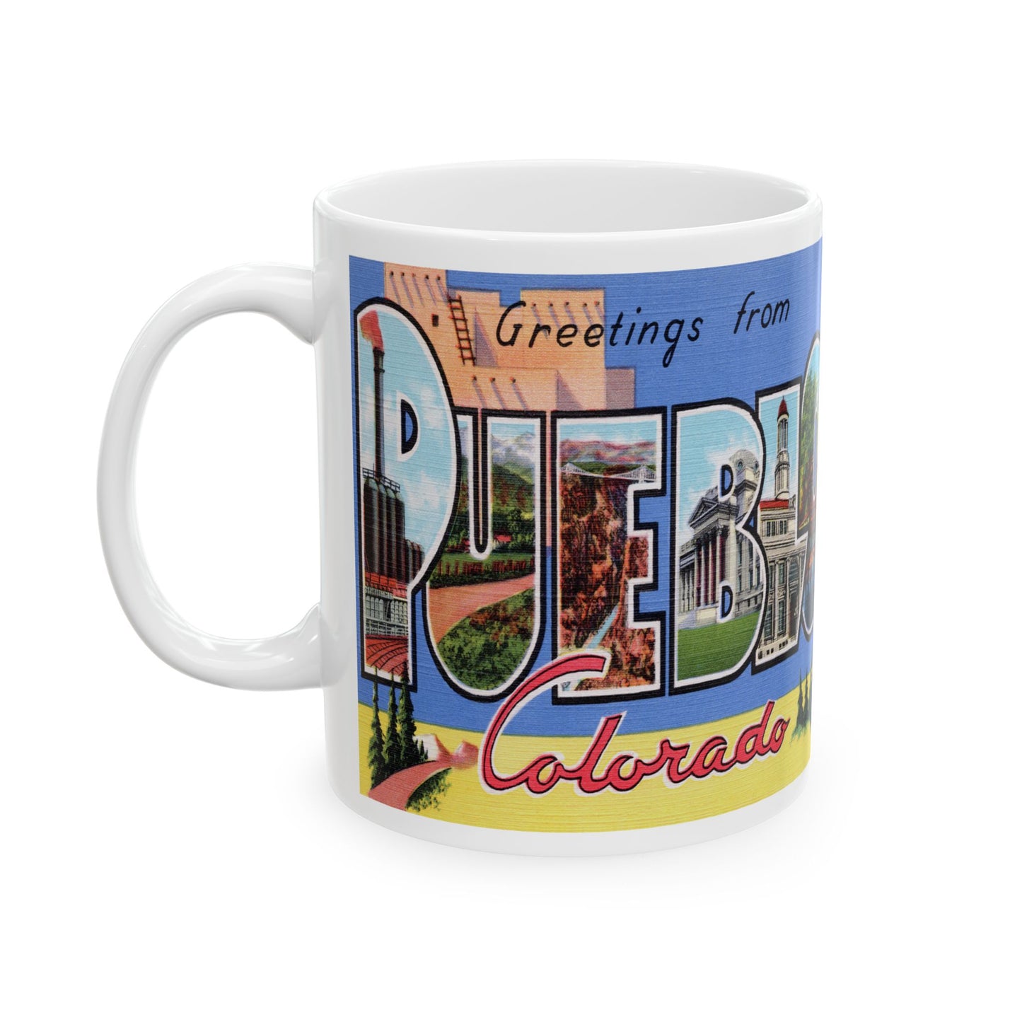 Memebly Retro Greetings from Pueblo CO Colorado Coffee Mug