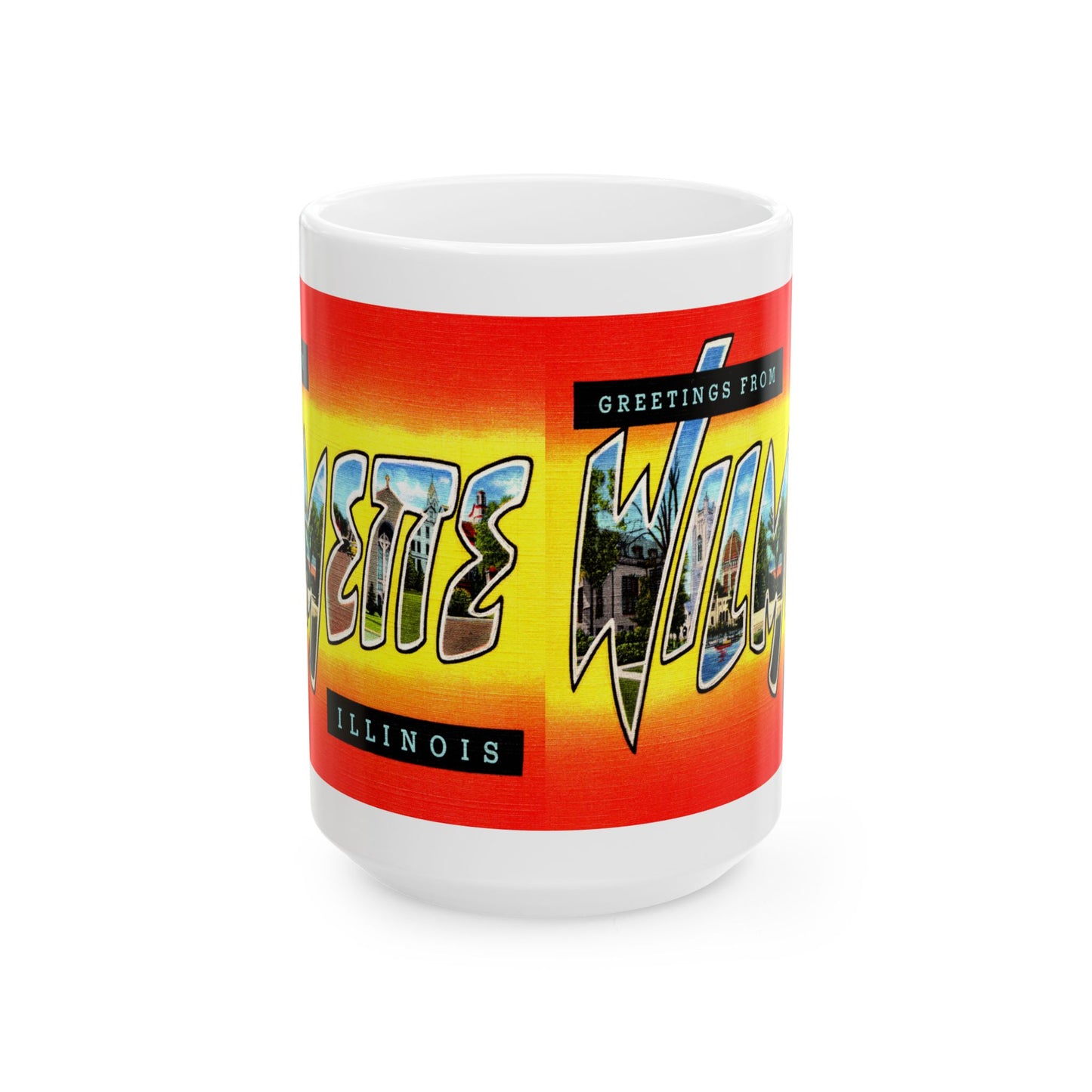 Memebly Vintage Greetings from Wilmette IL Coffee Mug