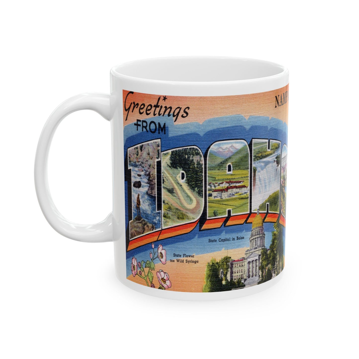 Memebly Vintage Greetings from Nampa ID Coffee Mug