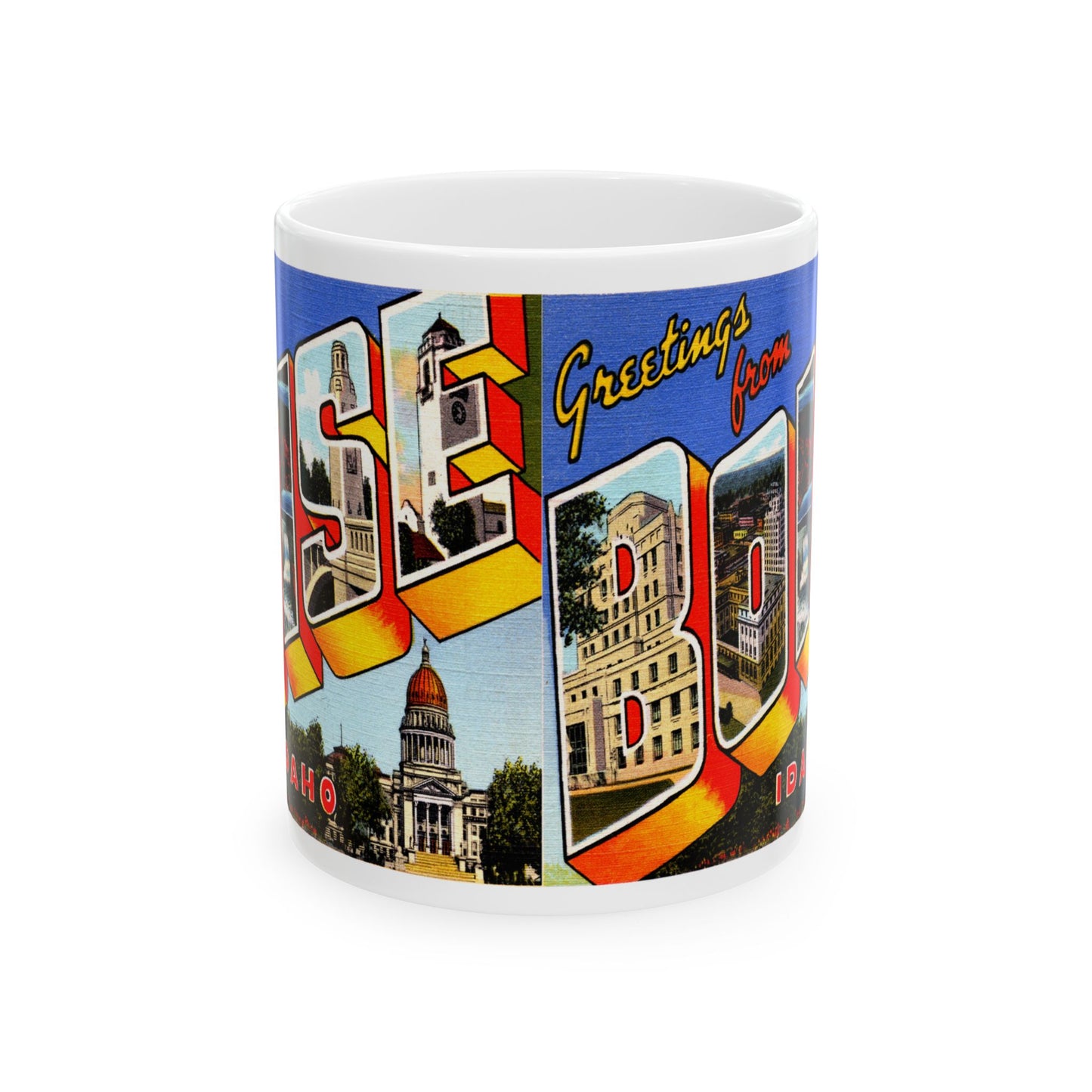 Memebly Retro Greetings from Boise ID Coffee Mug