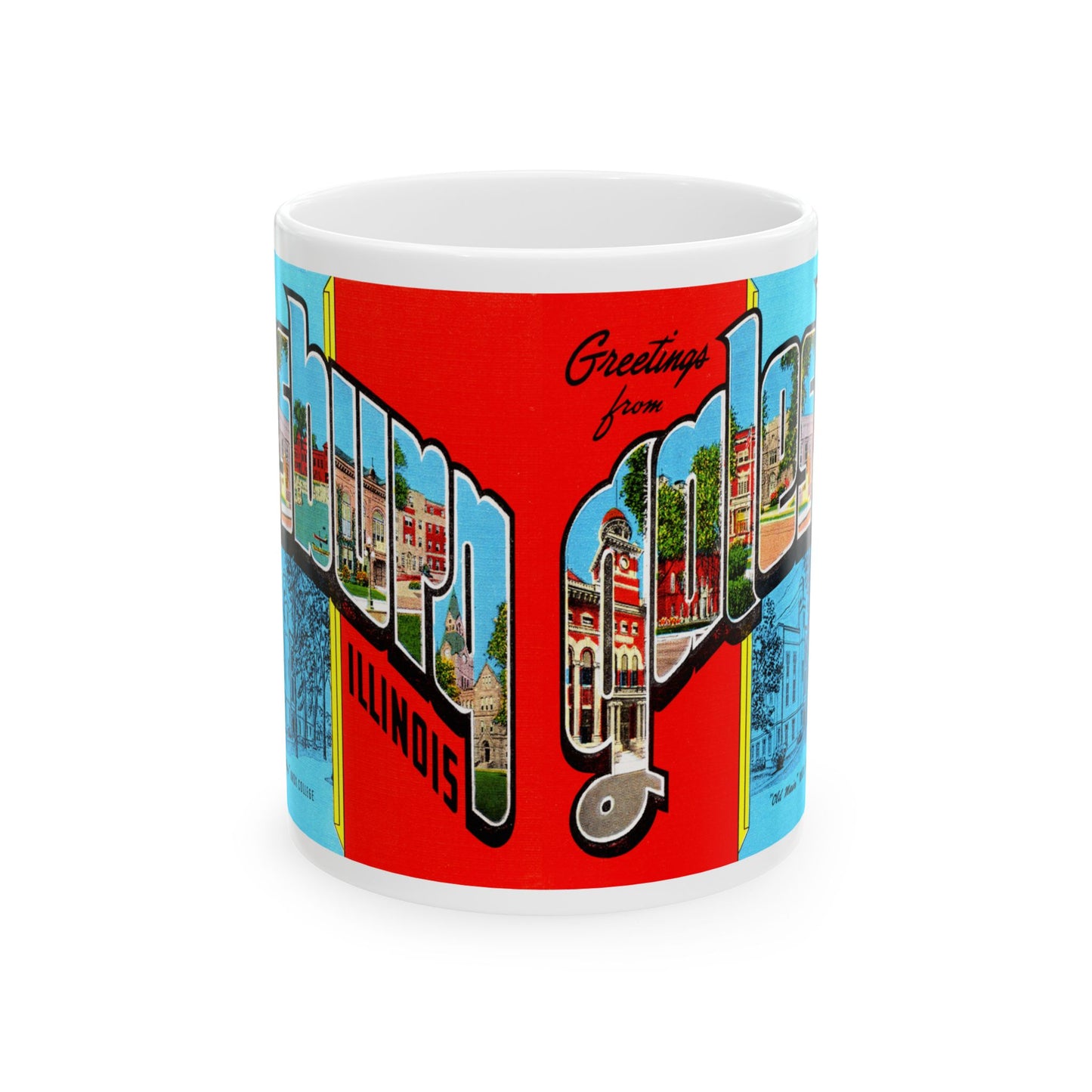 Memebly Vintage Greetings from Galesburg IL Coffee Mug