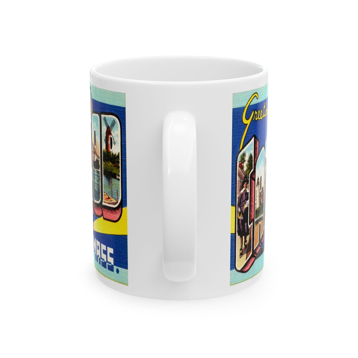 Memebly Vintage Retro Greetings from Cape Cod MA Massachusetts Coffee Mug