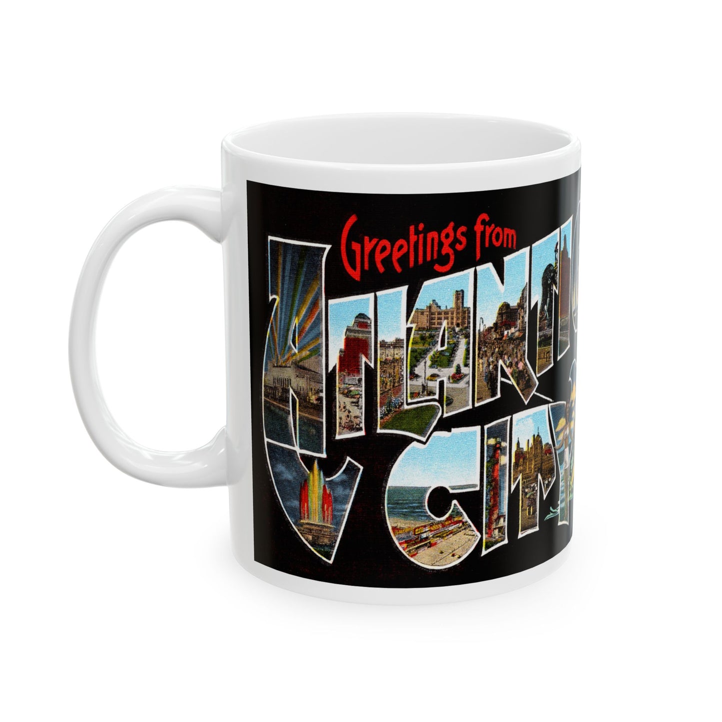 Memebly Retro Greetings from Atlantic City NJ New Jersey Coffee Mug