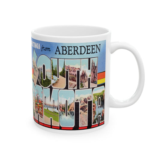 Memebly Retro Greetings from Aberdeen SD South Dakota Coffee Mug