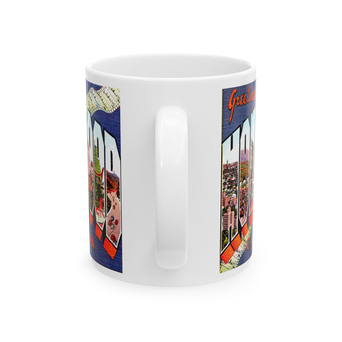 Memebly Retro Greetings from Hollywood CA California Coffee Mug