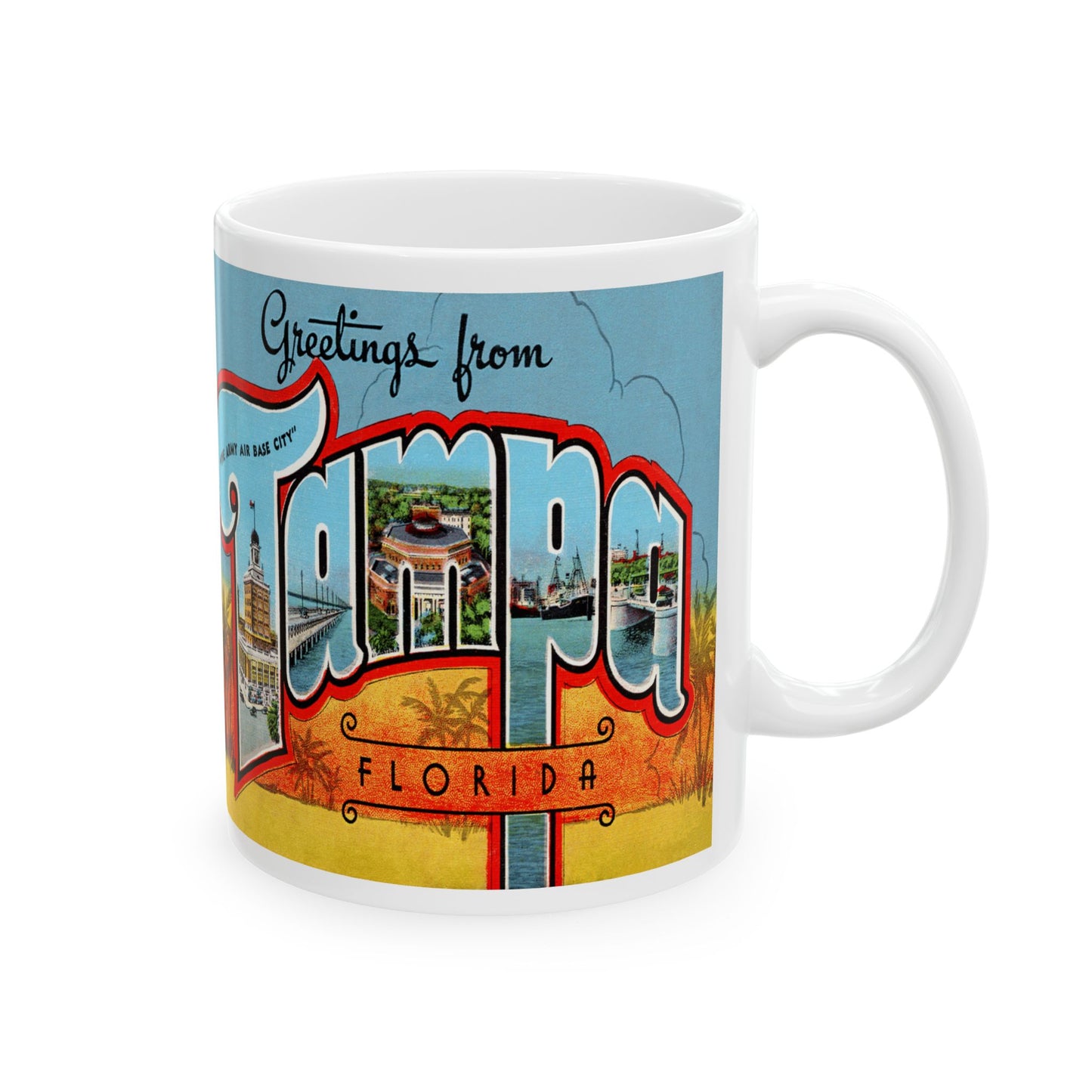 Memebly Retro Greetings from Tampa FL Coffee Mug