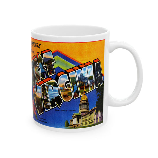 Memebly Colorful Vintage Greetings from West Virginia WV Coffee Mug