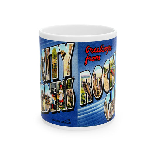 Memebly Vintage Greetings from Rock City Gardens GA Coffee Mug