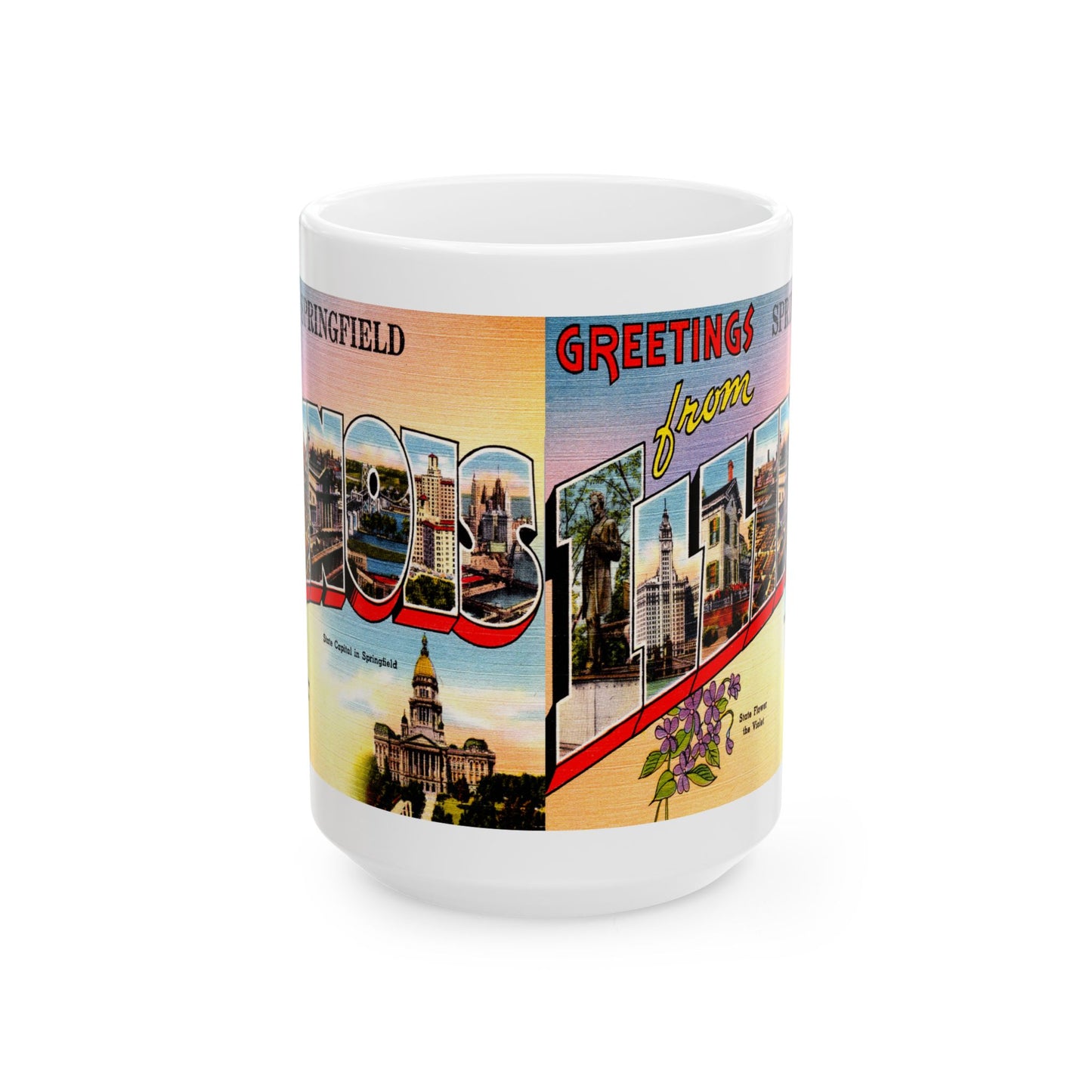 Memebly Vintage Greetings from Springfield IL Coffee Mug