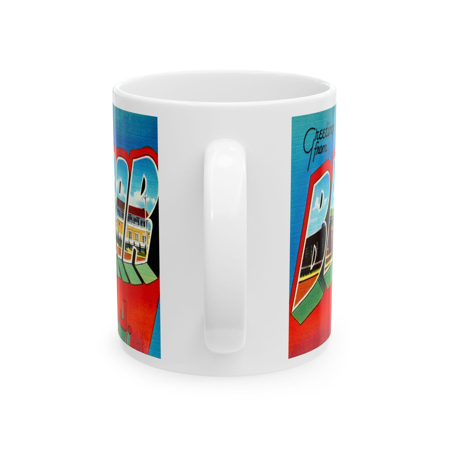 Memebly Vintage Greetings from Belmar NJ New Jersey Coffee Mug