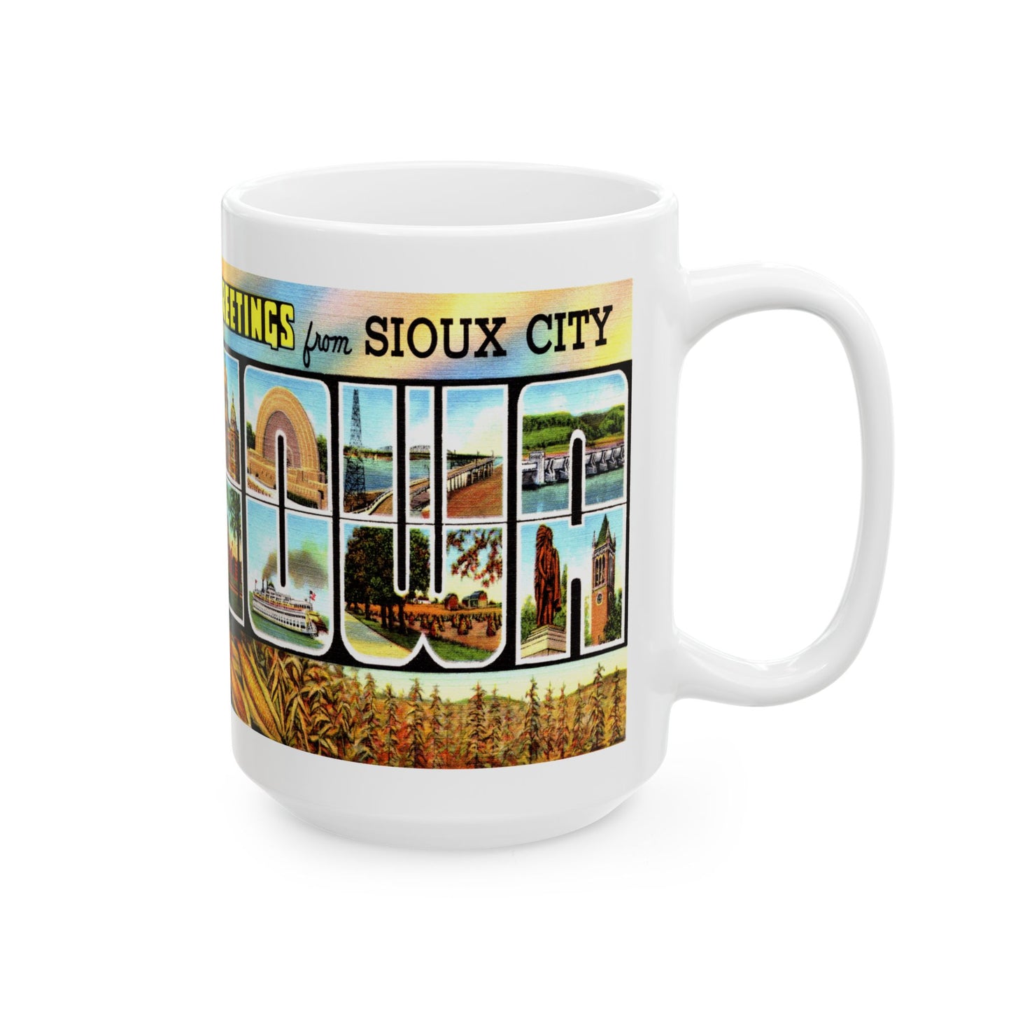 Memebly Retro Greetings from Sioux City IA Coffee Mug