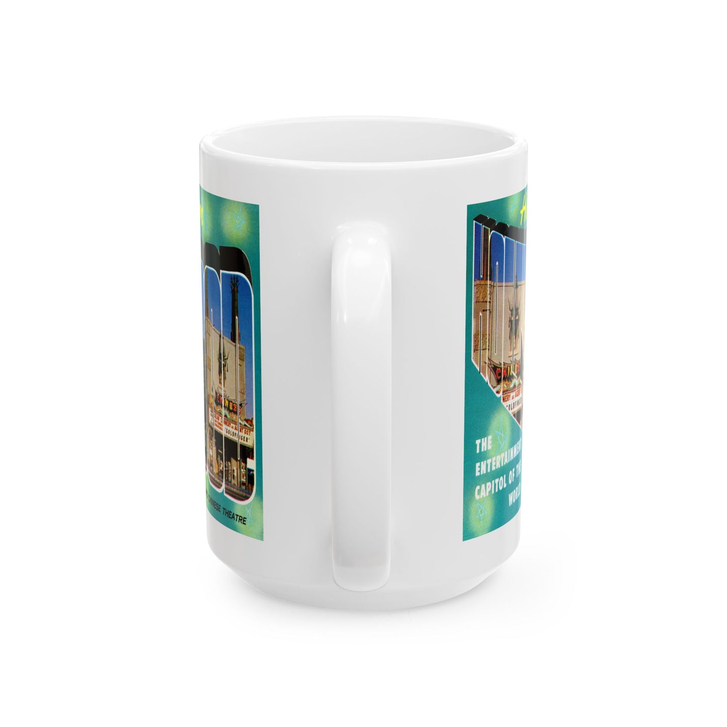 Memebly 1950's Retro Greetings from Hollywood CA California Coffee Mug