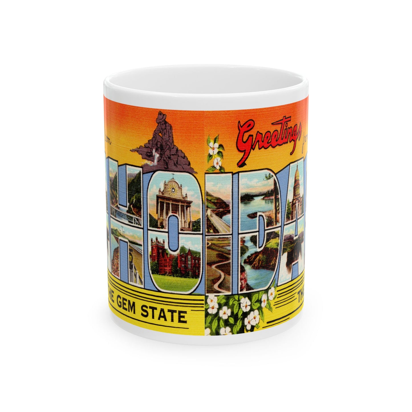 Memebly Scenic Vintage Greetings from Idaho Coffee Mug