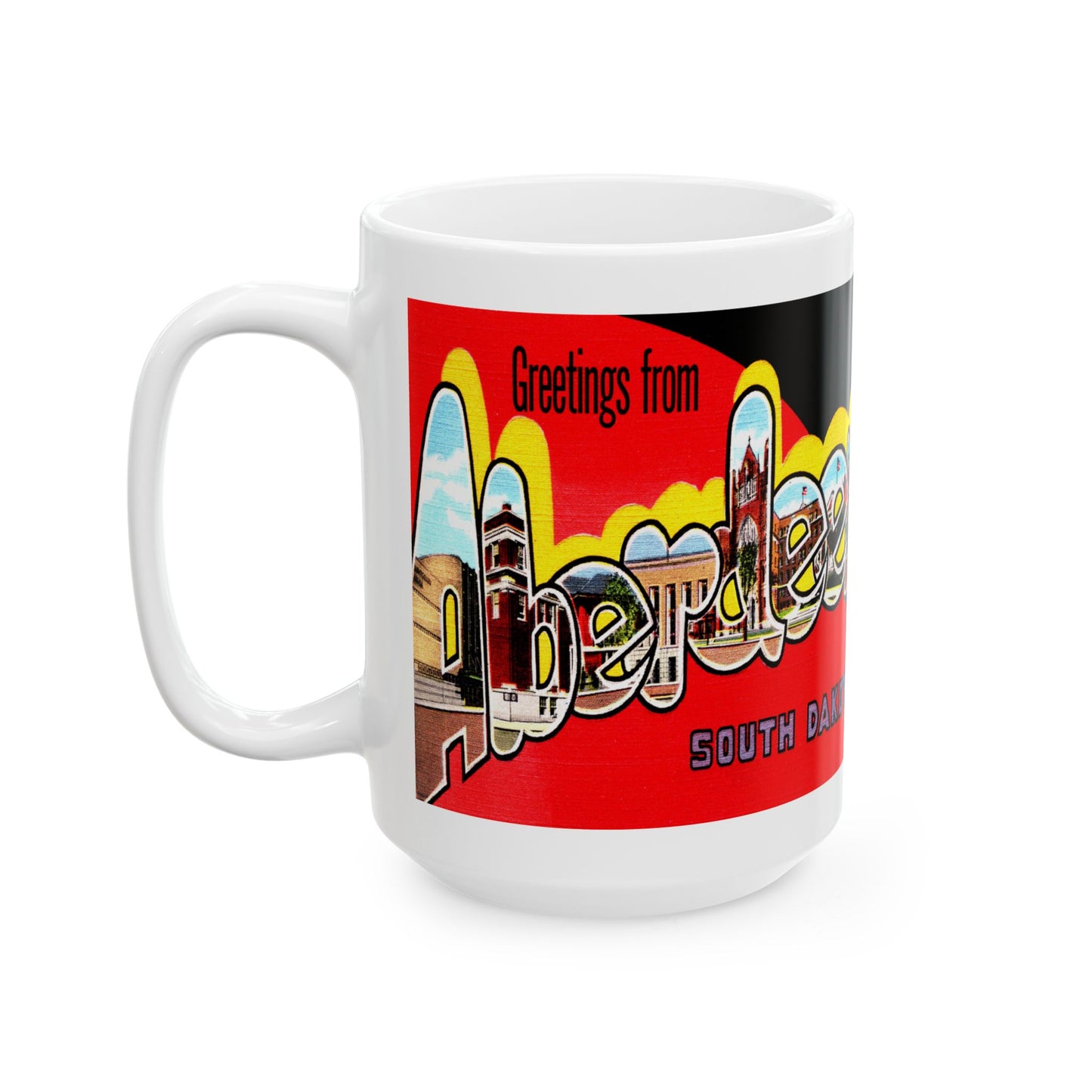 Memebly Vintage Greetings from Aberdeen SD South Dakota Coffee Mug